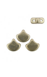 Ginko Leaf Beads 7.5x7.5mm ColorTrends sueded gold cloud dream 